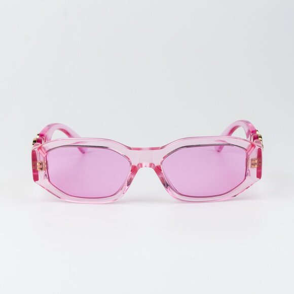 Versace KIDS Sunglasses Transparent Pink Fuchsia Rectangle VK4429U 5370/5 - Picture 2 of 9